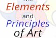 Elements and Principles of art and the Processes used to create art