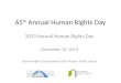65th annual human rights day1