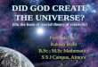 Did god creat the universe