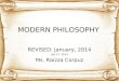 2014 Revised Modern philosophy