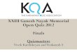 2012 KQA Ganesh Nayak Memorial Open Quiz Finals