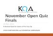 KQA November Open Quiz 2013 Finals