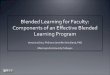 Blended Learning For Faculty