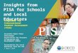 Insights from PISA for Schools and Local Educators