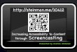 Increasing accessibility to content through screencasting