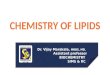 Chemistry of lipids classification ppt BIOCHEMISTRY