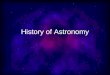 History Of Astronomy