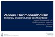 Emergency lectures - Pulmonary Embolism & Deep Vein Thrombosis presentation andrew petrosoniak