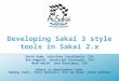 Developing Sakai 3 style tools in Sakai 2.x