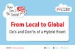 From Local to Global: Do’s and Don’ts of a Hybrid Event - #EIBTM13 Innovation Zone