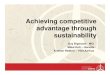 Competitive Advantage Through Sustainability
