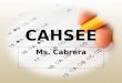 Cahsee test info