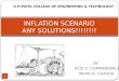 Inflation scenario any solutions