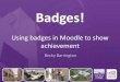 Using badges to show achievement