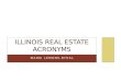 Illinois Real Estate Acronyms