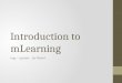 Introduction to mLearning for MobiMOOC