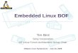 Embedded Linux BOF Presentation