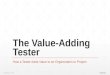The Value-Adding Tester