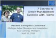 7 Secrets to Union & Management Success with Teams, MLMA 2014