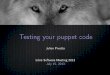 Testing your puppet code