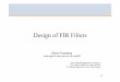 Design of FIR filters