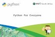 Esri South Africa Python for Everyone