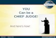 Chief judge training