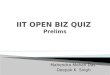 IIT (BHU) Biz Quiz prelims with answers