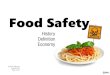 Food Safety - History & Economic Impact