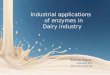App of enzymes in dairy industry