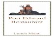 Port Edward Restaurant Lunch Menu