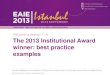 2013 EAIE Institutional Award winner: best practice examples