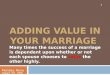 Adding Value in Your Marriage
