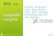 Nonprofit Insights: Future Forecast - Four Big Shifts That Will Change Volunteerism...for the Better