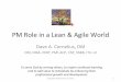 The PM Role in a Lean and Agile World