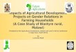 Impacts of agricultural development projects on gender relations in farming households