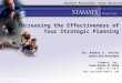 Increasing the Effectiveness of Your Strategic Planning