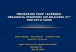 Measuring Civic Learning: Meaningful Strategies for Educating 21st Century Citizens