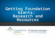 Getting Foundation Grants: Research and Resources