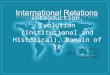 Origin and evolution of international relations