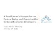 A Practitioner’s Perspective on Federal Policy and Opportunities for Local Economic Developers