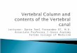 Vertebral Column And Contents Of The Vertebral Canal