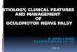Etiology,cf,management of 3rd cranial nerve palsy