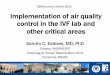 Implementation of air quality control in the IVF laboratory and other critical areas