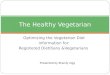Vegetarian presentation 8 16