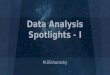 Data analysis spotlights # 1