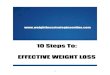 10 steps to effective weight loss