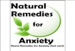 Natural home remedies for anxiety