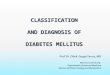 Diagnosis of diabetes mellitus