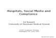 Hospitals, Social Media and Compliance